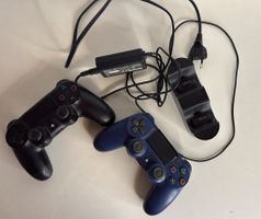PS4 Controller Ladestation mit Netzteil und 2 Controllern