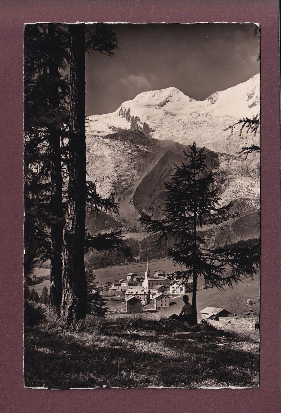 Cartoline postali: SAAS-FEE - Alphubel - 1938 – Usato da Pully venduto da nicecards