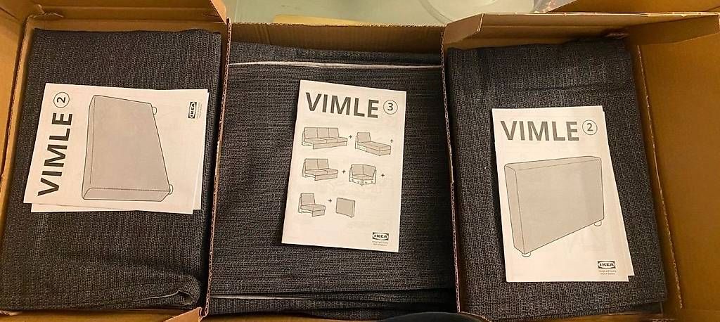 Poltrone: VIMLE Bezug Sitzelement 3, Hillared anthrazit – Usato da Basel venduto da art_prk8