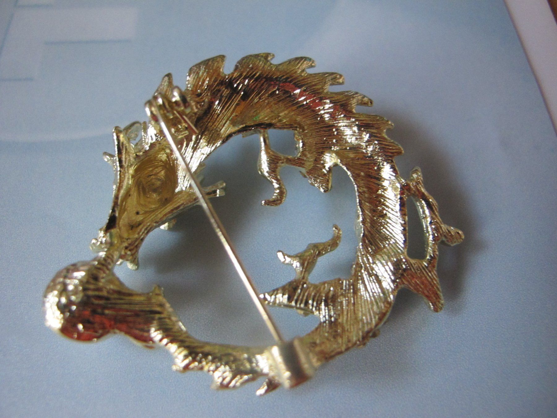 Broschen & Nadeln: Drache Brosche mit Perle, goldfarben, neu – Neu (gemäss Beschreibung) aus Löhningen von Chimae67 5