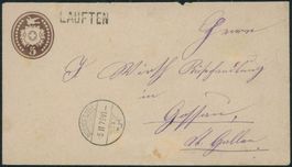 TG Lauften - Stabstempel - Bischofszell - Brief - Hauptwil