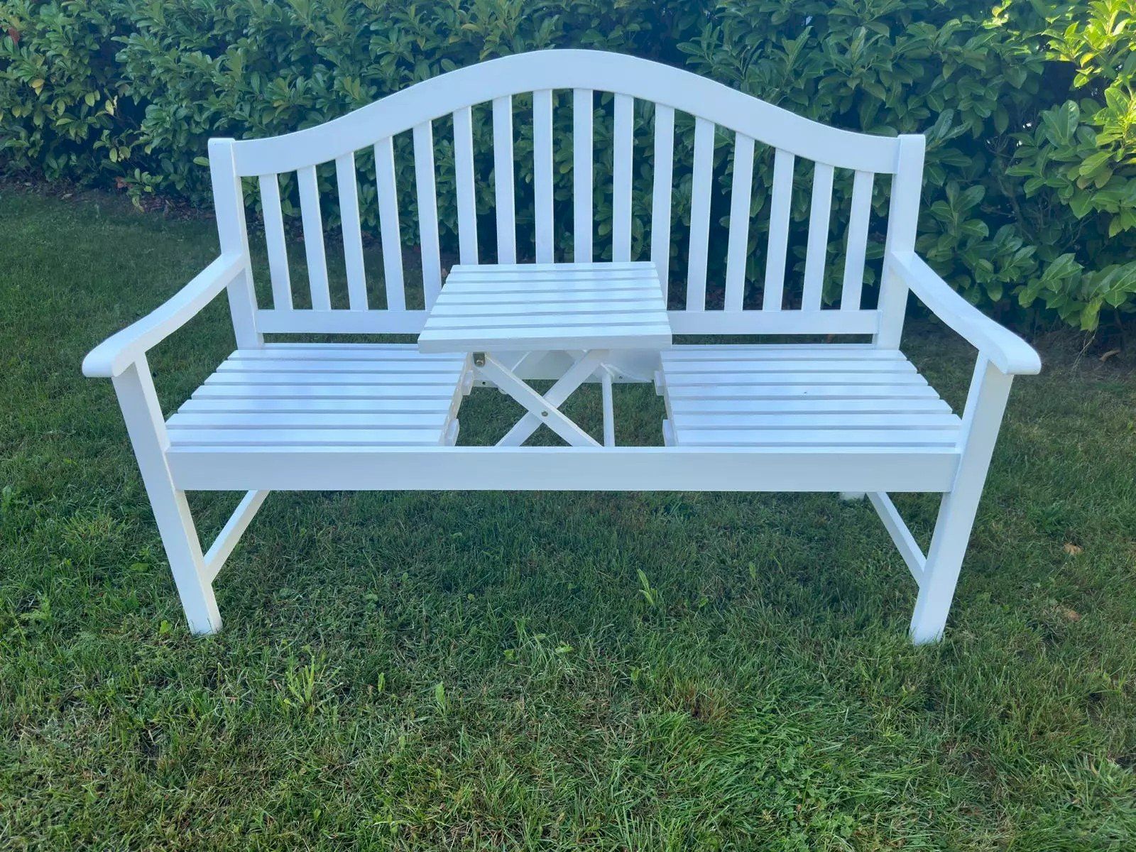 Bancs: Gartenbank mit Tisch weiß – Neuf avec emballage d'origine à Bottighofen par zaap 1