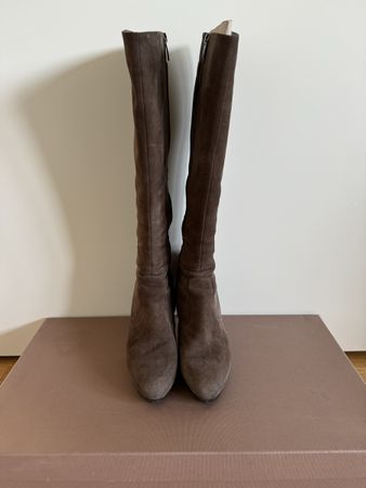 Bottes Gianvito Rossi en daim marron , taille 39.5