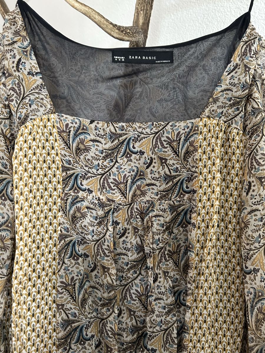 Zara Vestiti: Pure Seide Zara Boho Tunika Kleid M – Usato da St. Gallen venduto da jojan 1