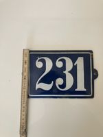 Hausnummer 231, blau-weiss, Vintage, Top Zustand!(A)