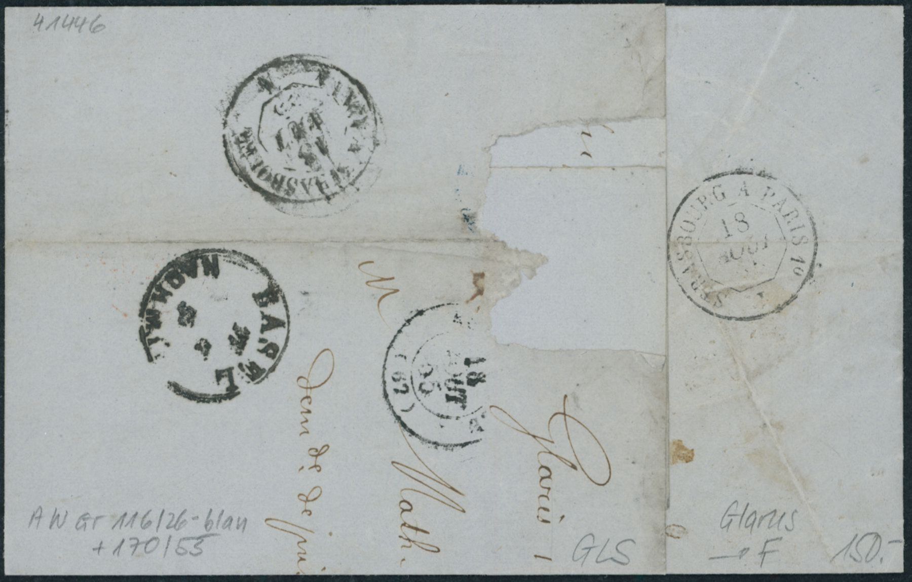 Alle Briefmarken: GLS Glarus - Brief - nach F – Gebraucht aus Schindellegi von leecollect 1