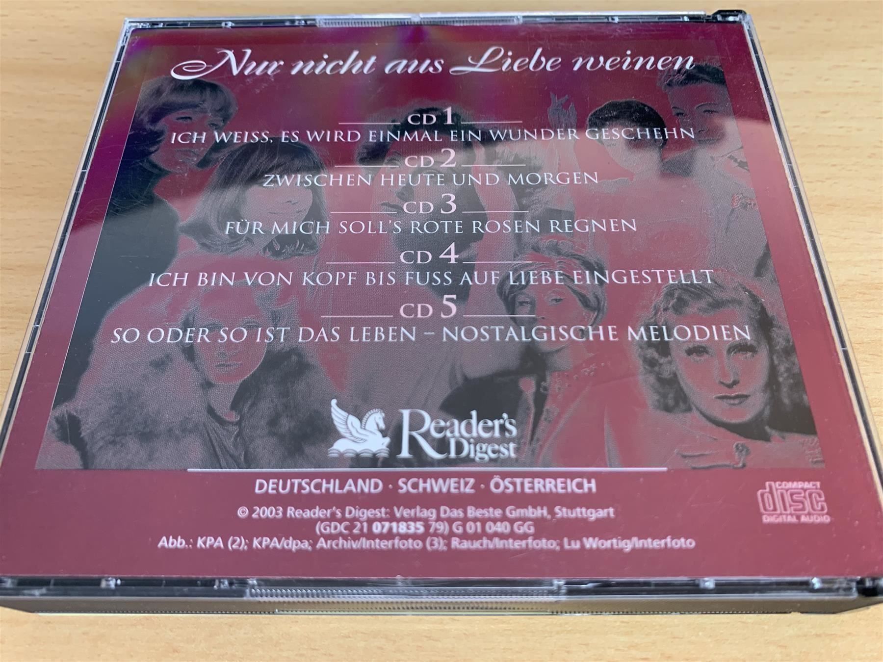CD: Nur nicht aus Liebe weinen - 5 CD – Usato da Rikon im Tösstal venduto da Alpenmutz 1