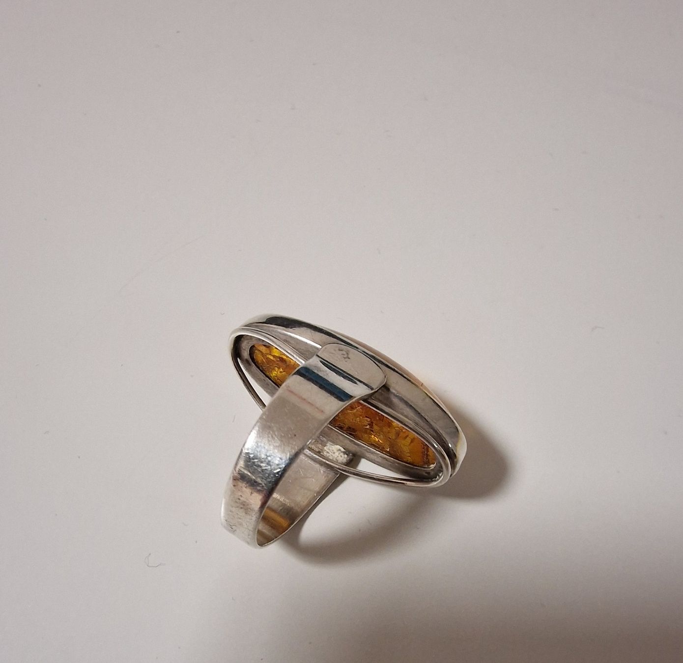Bagues: Vintage Silberring grosser Bernstein 835 Silber – D'occasion à Baar par romesds88 1
