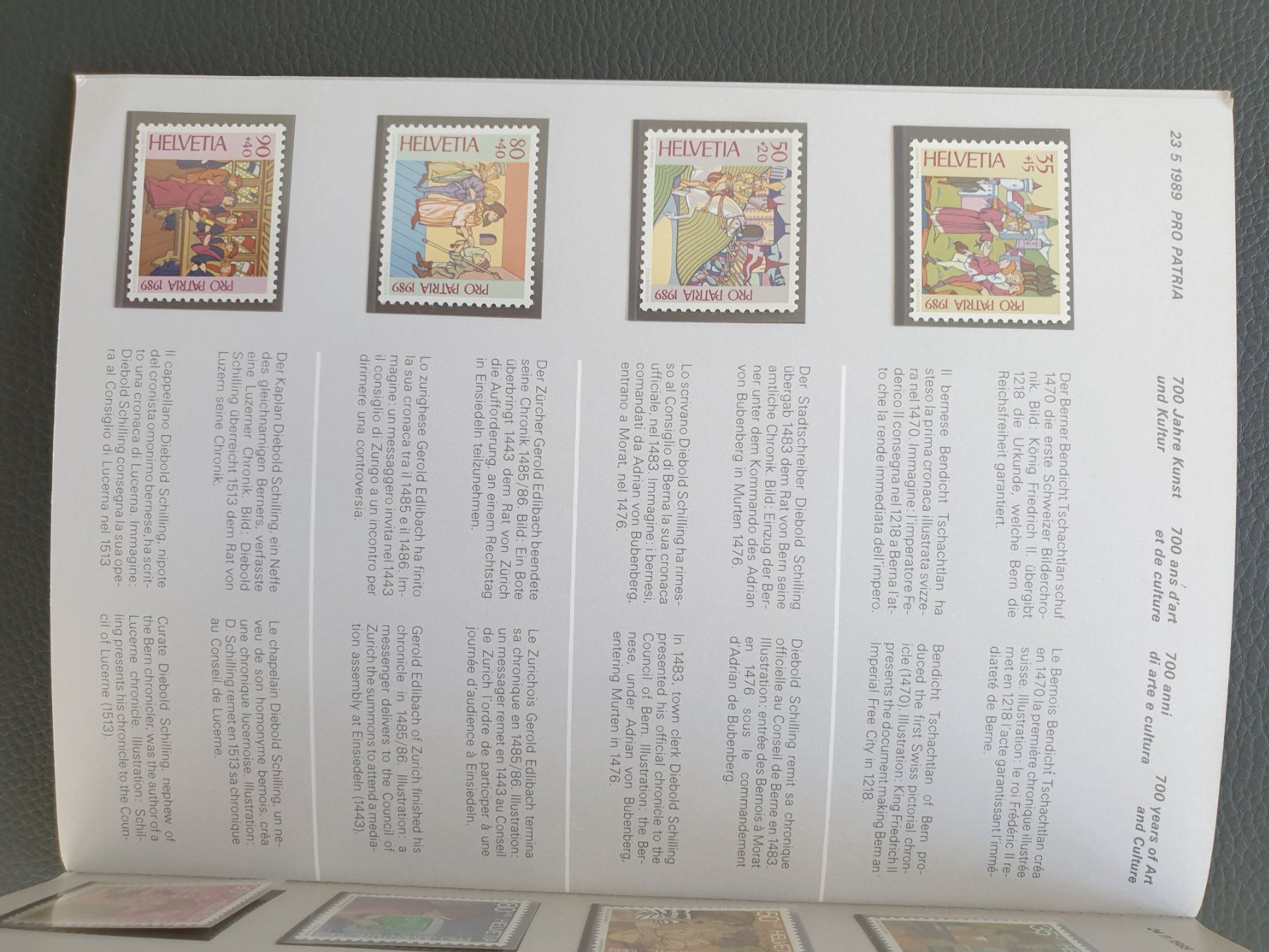 Tutti i francobolli: Jahresbuch CH Briefmarken 1989 postfrisch – Nuovo (secondo la descrizione) da Frauenfeld venduto da Kasico 6