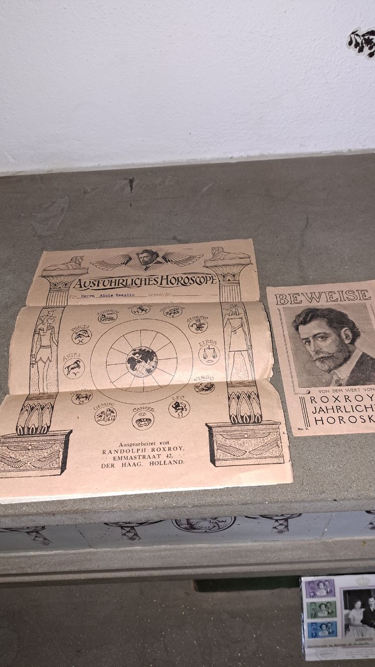 Documenti: Horoskop Dokument um 1915 – Usato da Kölliken venduto da Upcycling-by-Mc-TAM