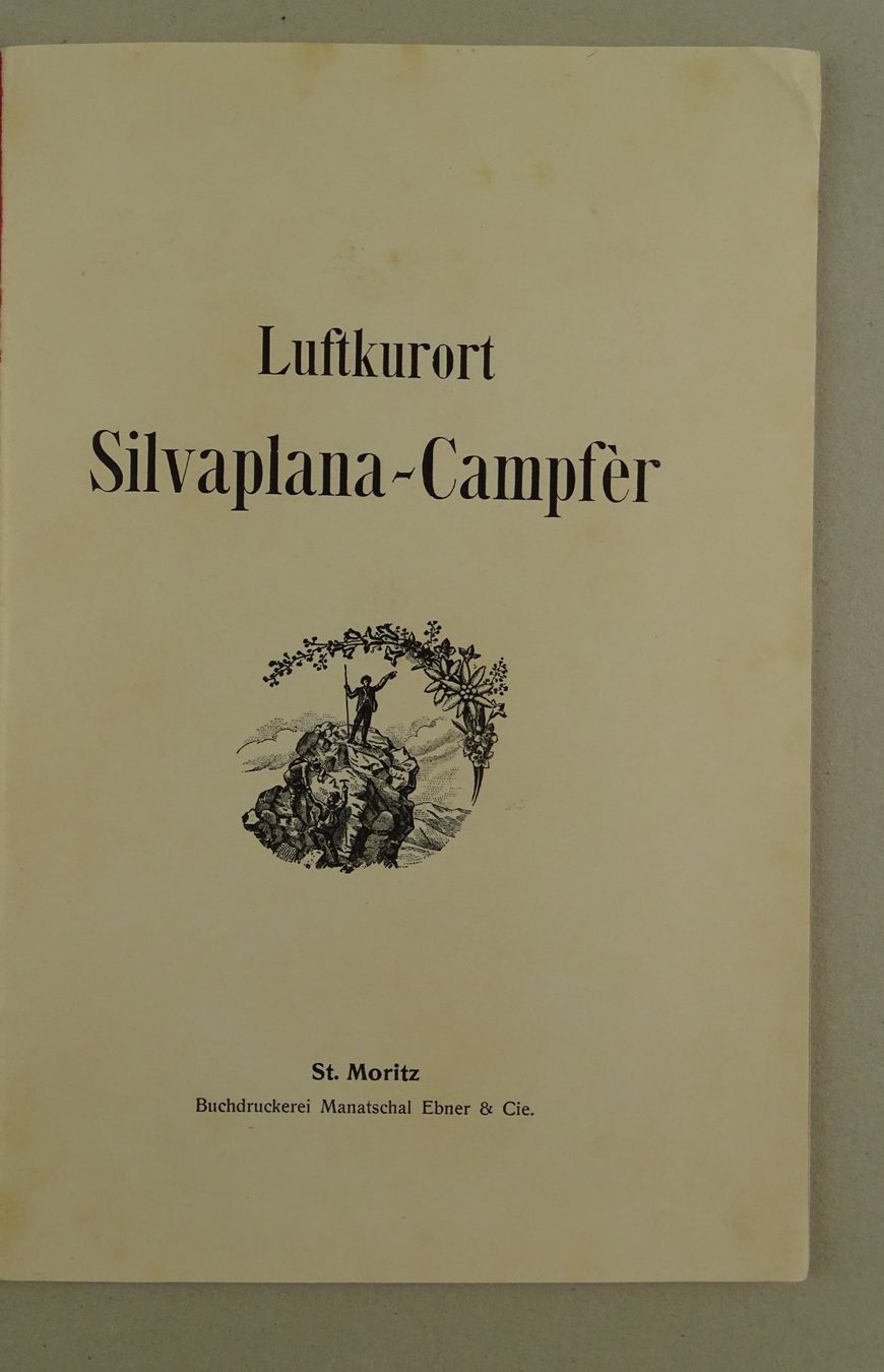 Livres: LUFTKURORT SILVAPLANA-CAMPFÈR, 1901 – D'occasion à Grüningen par Kartensammler 1