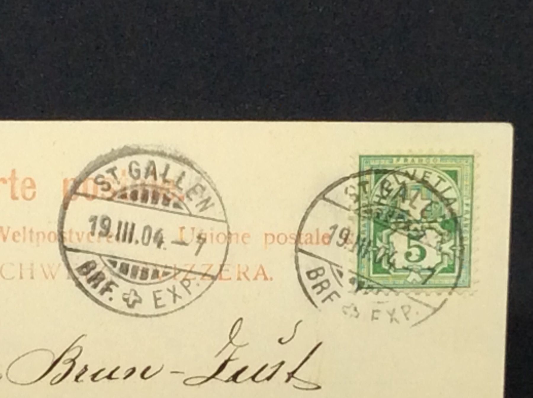 Cartoline postali: St. Gallen Kathedrale – Usato da Widnau venduto da Brusi9 2