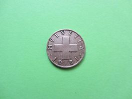 2 Rappen 1951 Spezial Jahres Zahl auseinander