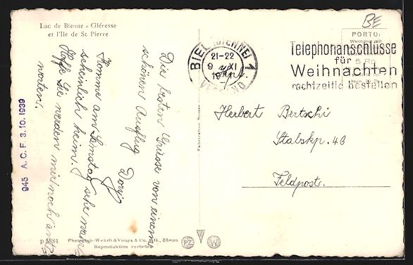 Ansichtskarten: Ligerz /Bielersee, Ortsansicht und Peter – Gebraucht aus Berlin von bartko-reher 1