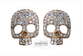 Ohrstecker Skulls mit Swarovski Crystal