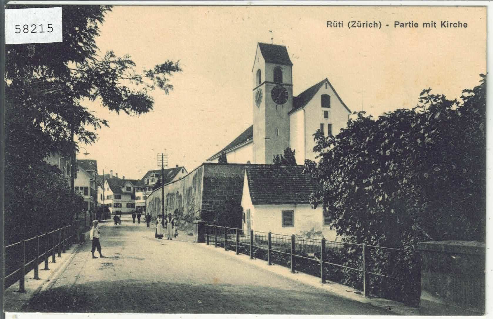Cartoline postali: Rüti ZH - Partie mit Kirche – Usato da Ettingen venduto da Kartenplanet