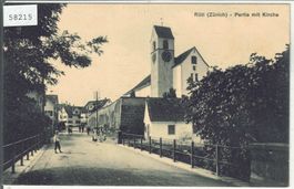 Rüti ZH - Partie mit Kirche