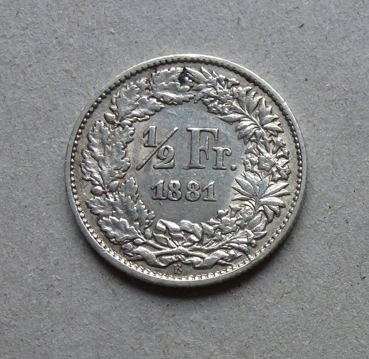 Tutti le monete: ++ 1/2 Franken 1881, gute Erhaltung – Usato da Walkringen venduto da Casablanca777