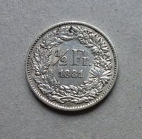 ++ 1/2 Franken 1881, gute Erhaltung