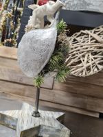 Weihnachtsdeko Buddhanussm. Engel a.Holzsockel Handarbeit