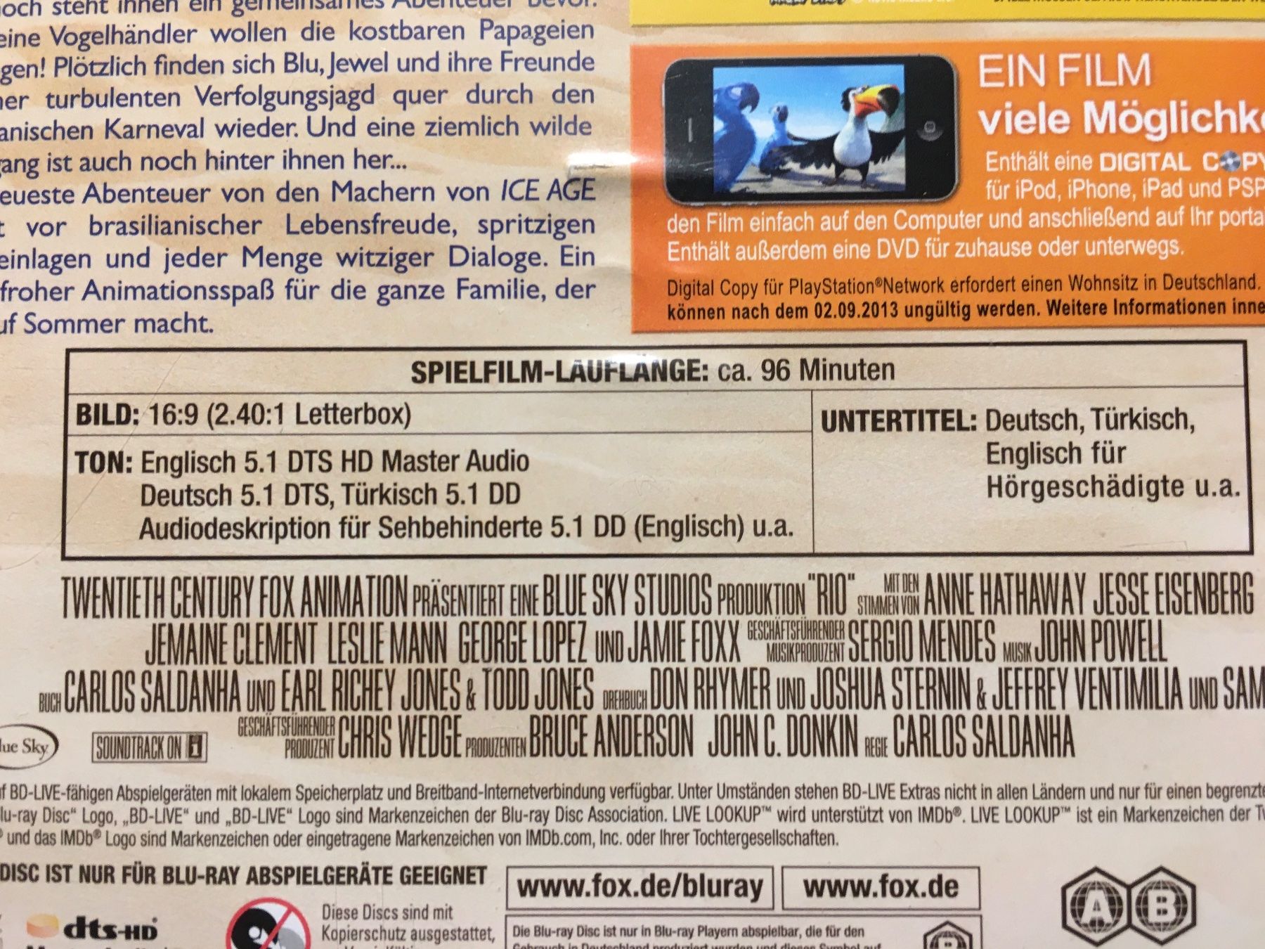 Alle DVDs: Blu-ray Rio – Gebraucht aus Rafz von SaintCruz 3