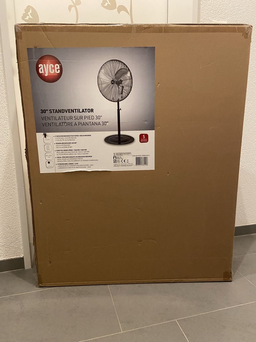 Ventilatori: Standventilator 30‘‘ schwarz – Nuovo (secondo la descrizione) da Glattfelden venduto da Gid0 5