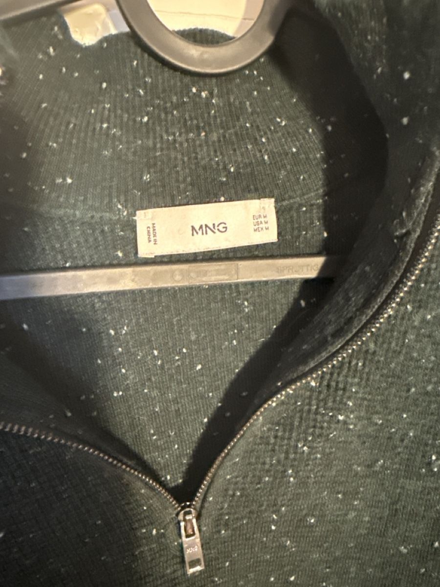Mango Maglioni & Felpe: Mango Waffleknit Pullover Quarterzip Grün M – Usato da Zürich venduto da fin_5g7p 1