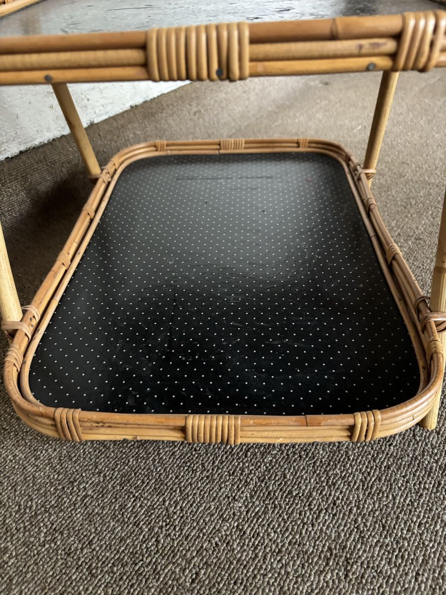 Scaffali: Retro Rattan-Bambus Etagere – Usato da Münsingen venduto da Sinonn 6
