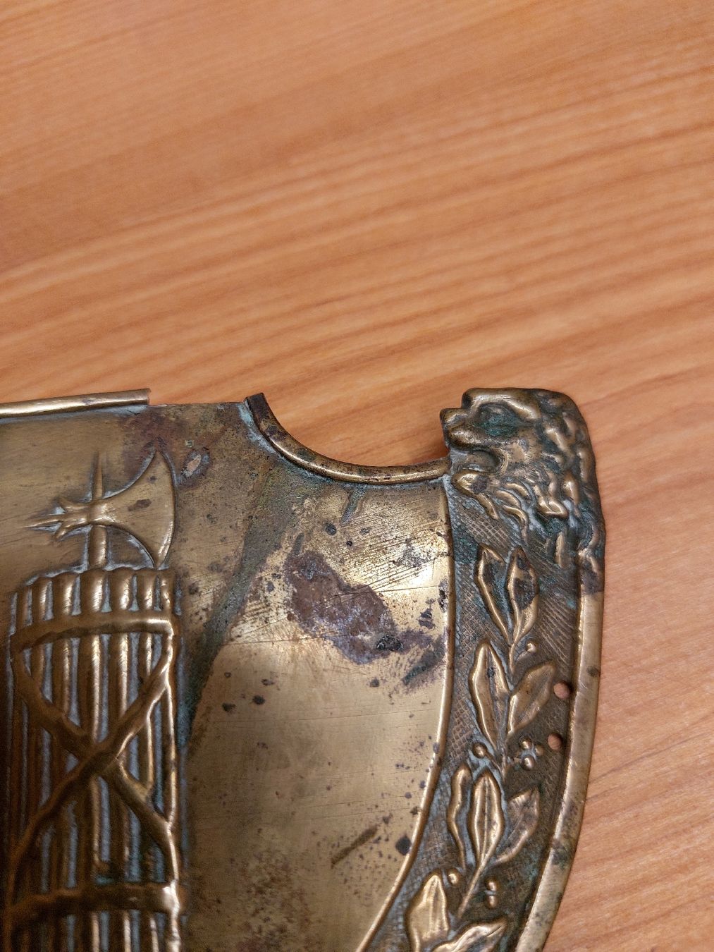 Insegne: Antikes St.Galler Schild um 1850 aus Messing – Usato da Ganterschwil venduto da HeidiuPeter 2