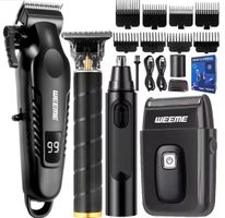 4 en 1 Kit de toilettage écran LCD USB tondeuse , rasoir...