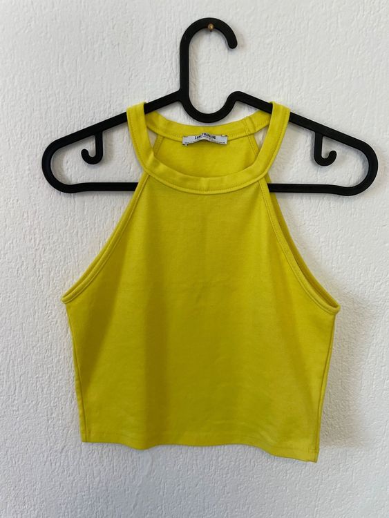 ZARA Crop Top in Neon Gelb S Kaufen auf Ricardo