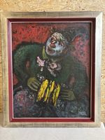 Ölgemälde Clown Signiert Javor 68 x 79 cm