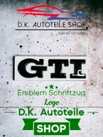 VW GTI Emblem Schriftzug Logo aus Metall NEU Schwarz Glanz