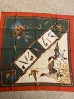 Foulard Gucci soie vintage chasse canard colvert