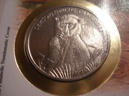 Schöne Tiermedaille "Meerkatze, " 2013, WWF, Guineabissau