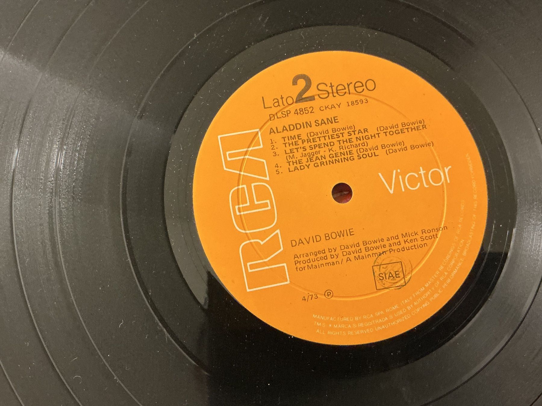 Dischi in vinile: David Bowie LP - Aladdin Sane – Usato da Winterthur venduto da Tumko-Vinyl 1