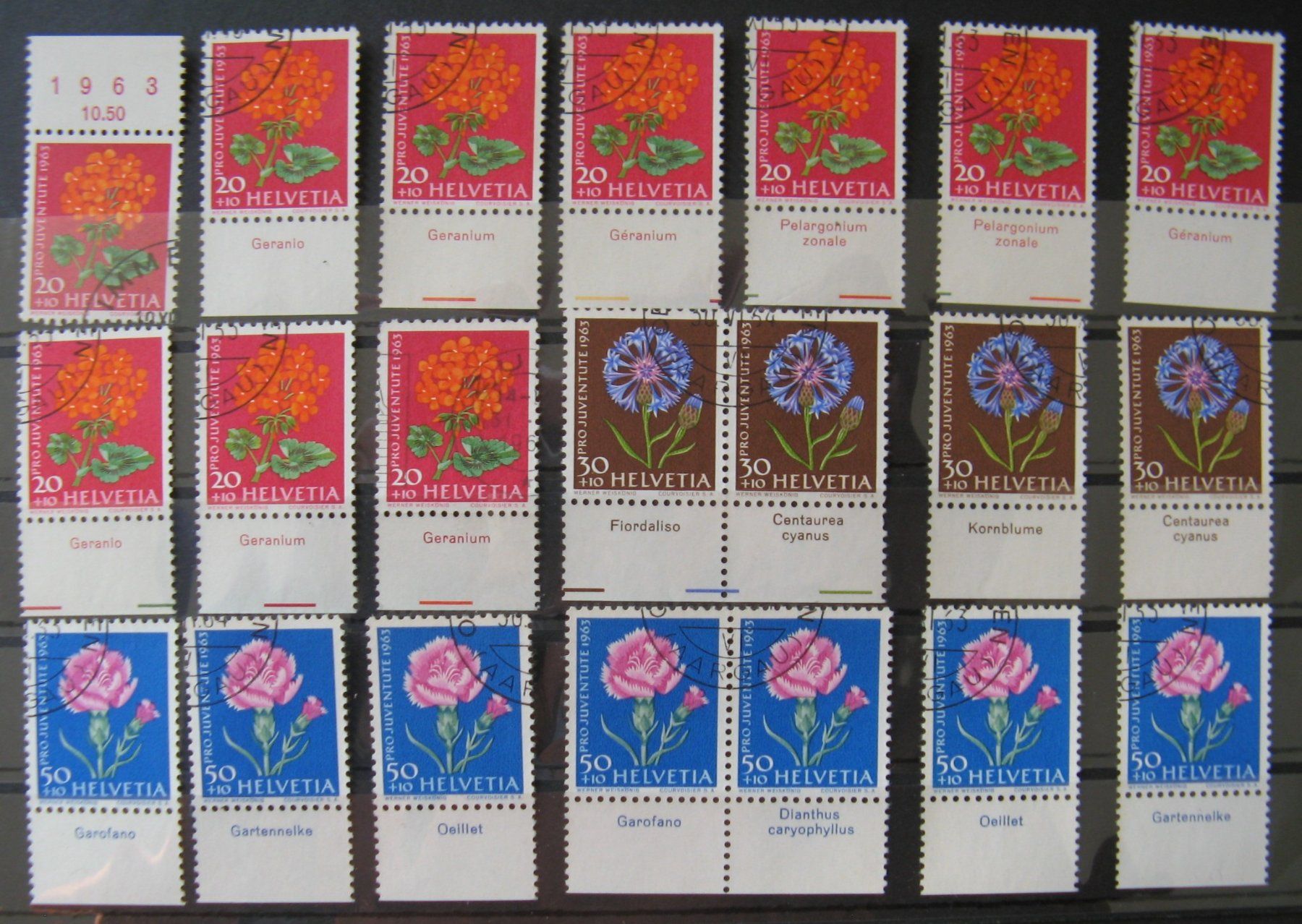 Tutti i francobolli: PJ 1950 - 1976 mit Tabs gestempelt – Usato da Frauenfeld venduto da Interessent1 3