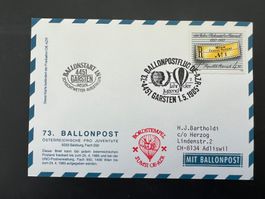 Ballonkarte 1985 Garsten-Schlechtwetter ausgefallen   (G546)
