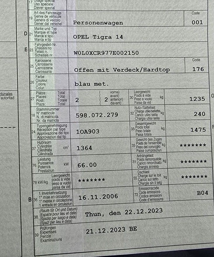 Opel Automobili: Opel Tigra, 1.4 – Usato da Grindelwald venduto da mzi 6