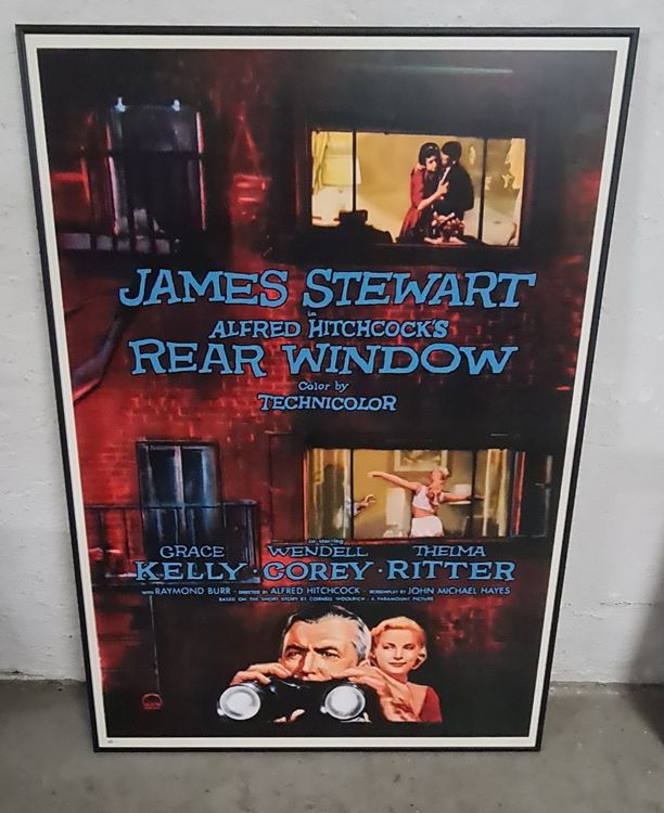 FILMPLAKAT JAMES STEWART IN REAR WINDOW / ALFRED HITCHOOK | Kaufen auf ...