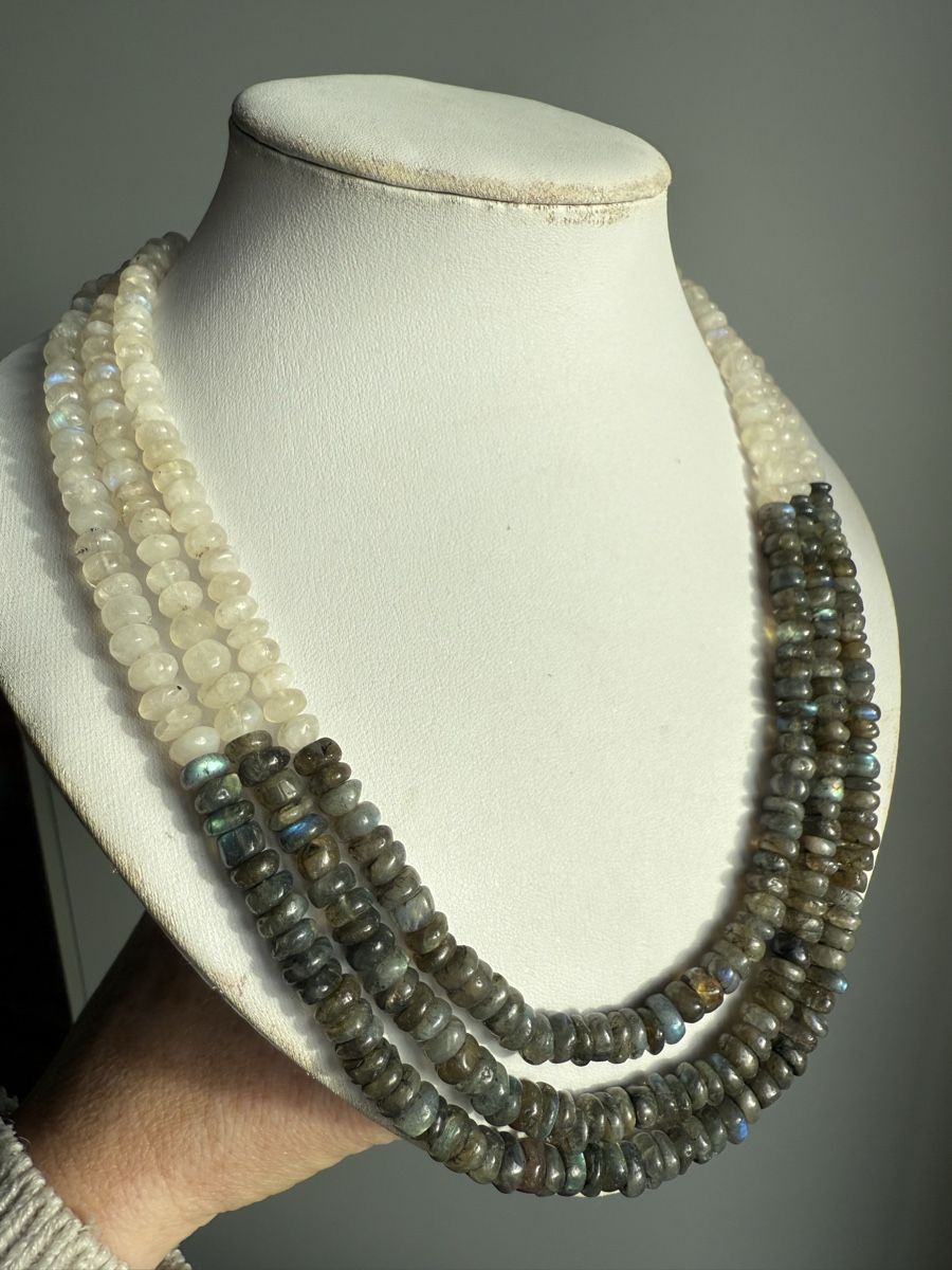 Catenine: Labradorit, Mondstein Kette NEU – Nuovo e nell'imballaggio originale da Basel venduto da Chili007 4