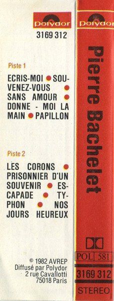 Cassettes audio: CASSETTE AUDIO PIERRE BACHELET - CHANSONS – D'occasion à PORRENTRTUY par RABAIS_SPORT 1