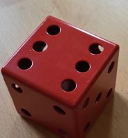 Wuerfel Dekoration rot Metall