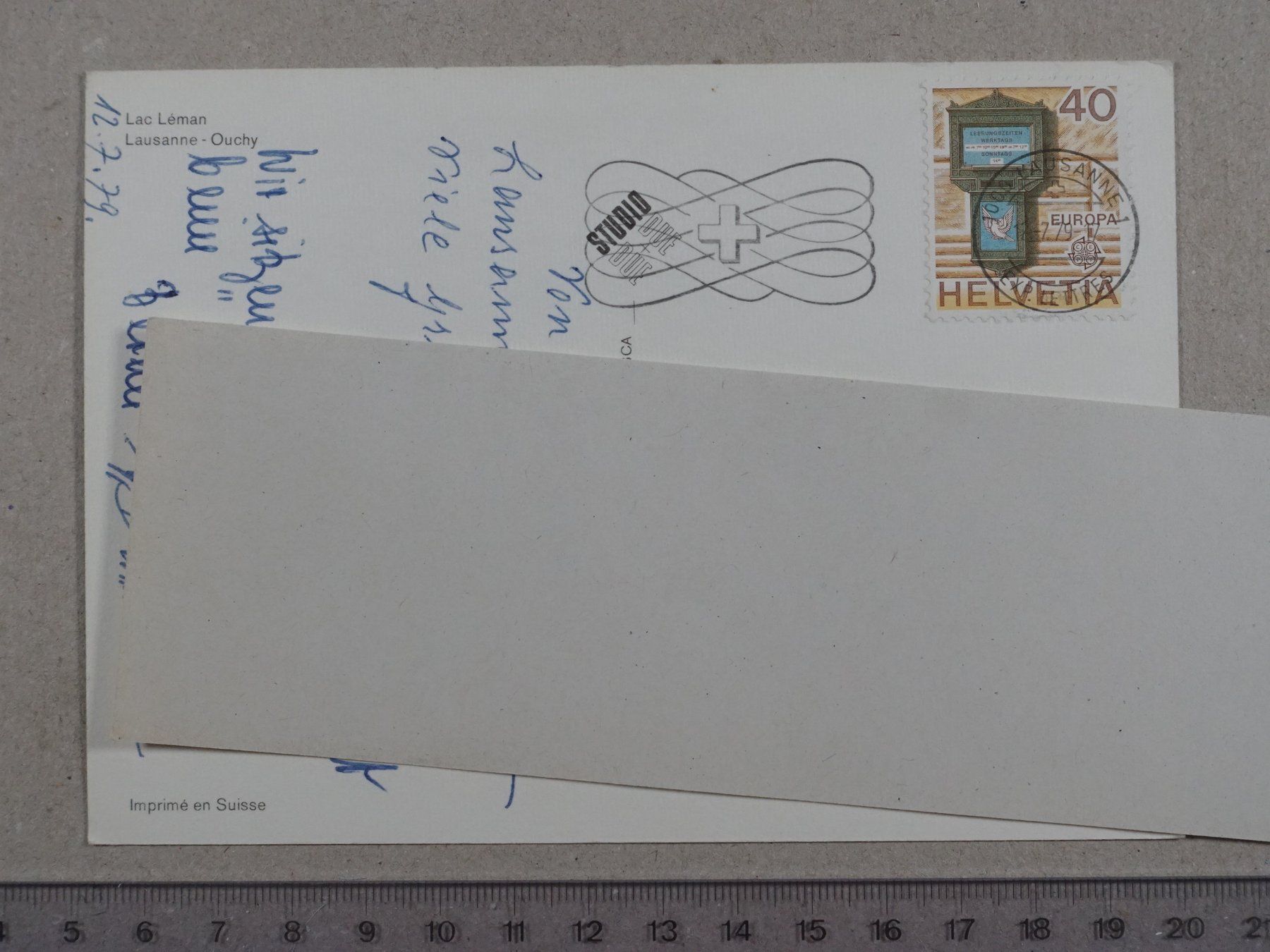 Cartoline postali: Lausanne Ouchy, Boot, Schiff, 1979 – Usato da Lenzburg venduto da fh1 1