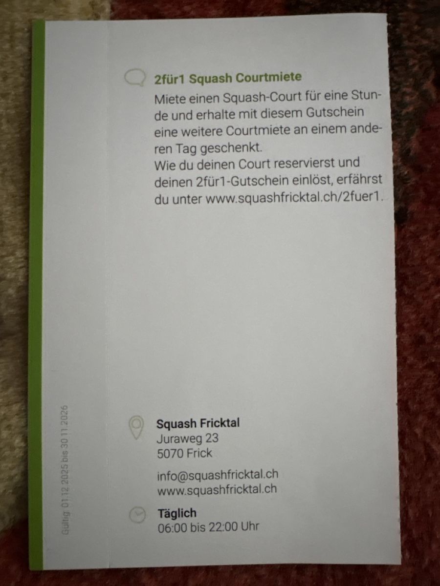Gutscheine: Trois bons de 50% à Frick – Neu (gemäss Beschreibung) aus Düdingen von Yellow 1