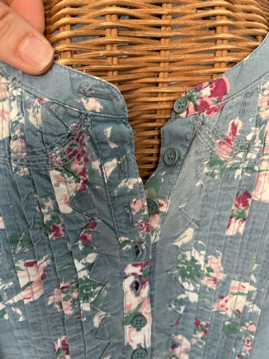 Camicette: Blusentunika mit Blumenprint, Baumwolle, ca. 44 – Usato da Solothurn venduto da Bobesch08 1