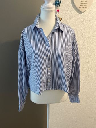 Damen Bluse gestreift blau/weiss von H&M  Gr. S
