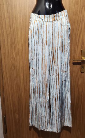 Pantalon large femme viscose soie rayé S/M