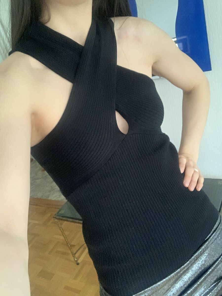 Maje Tops: Top MAJE noir X croisé - taille 1 – Gebraucht aus Lausanne von Xiaoxi 7