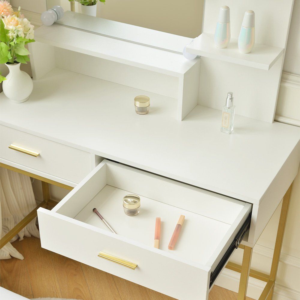 Schminktische: 21308 - Schminktisch KERSTIN - LED Kosmetiktisch mit Hocker – Neu und originalverpackt aus Wallenwil von toesstal-vertrieb 2